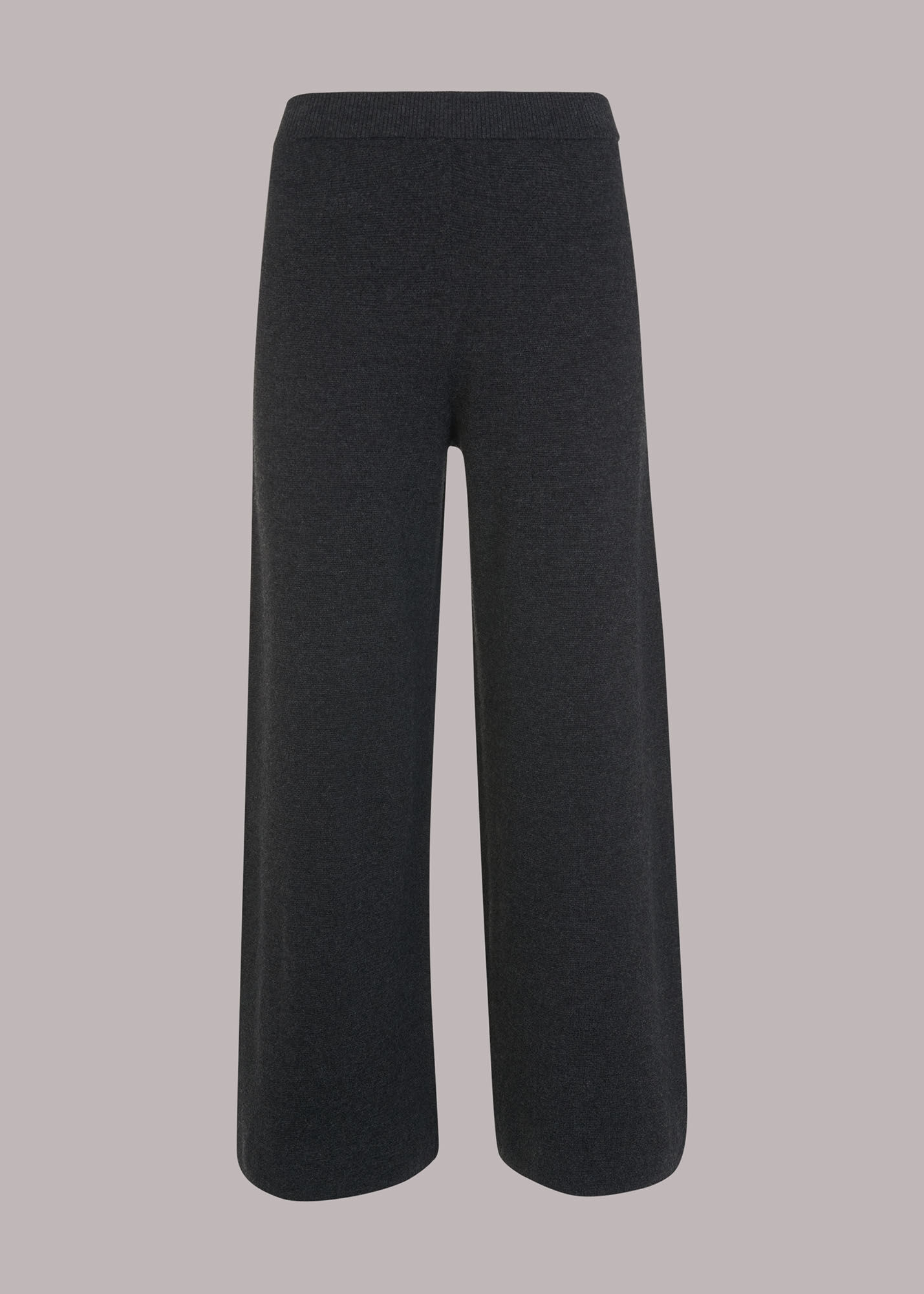 Grey Marl Knitted Wide Leg Marl Trouser | WHISTLES