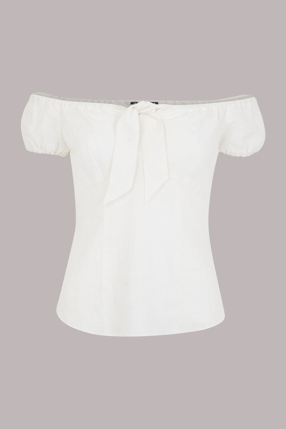 Off Shoulder Tie Front Top