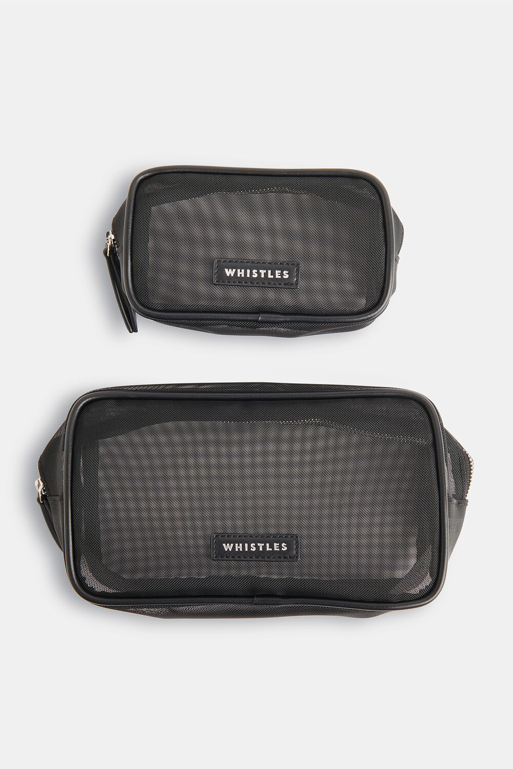 Black Mesh Wash Bag Set