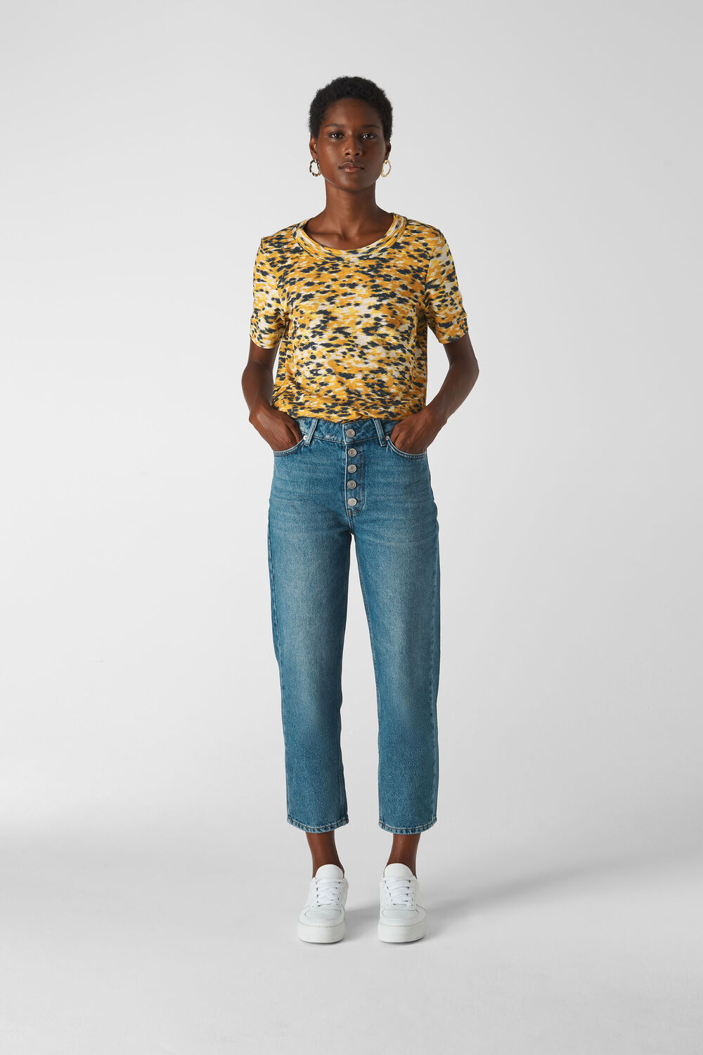 Ikat Print Rosa Tee Yellow/Multi