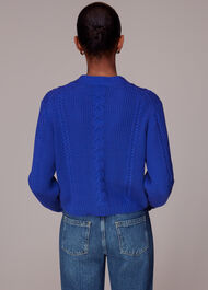 Cropped Cable Cardigan