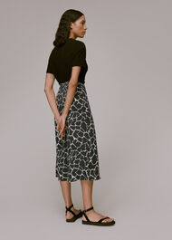 Giraffe Button Front Skirt