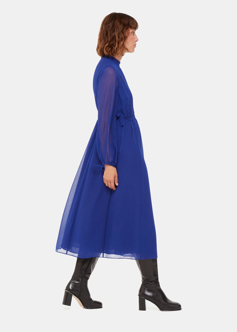 knee length dresses for ladies Ivy Midi Dress Sunset Plaid – Curiosity main image 0