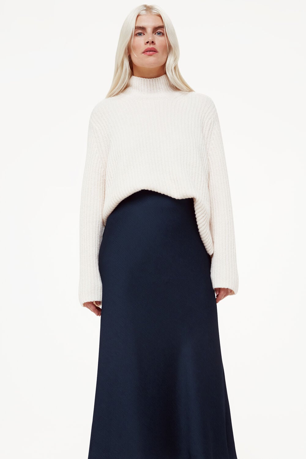 Petite Satin Bias Cut Skirt