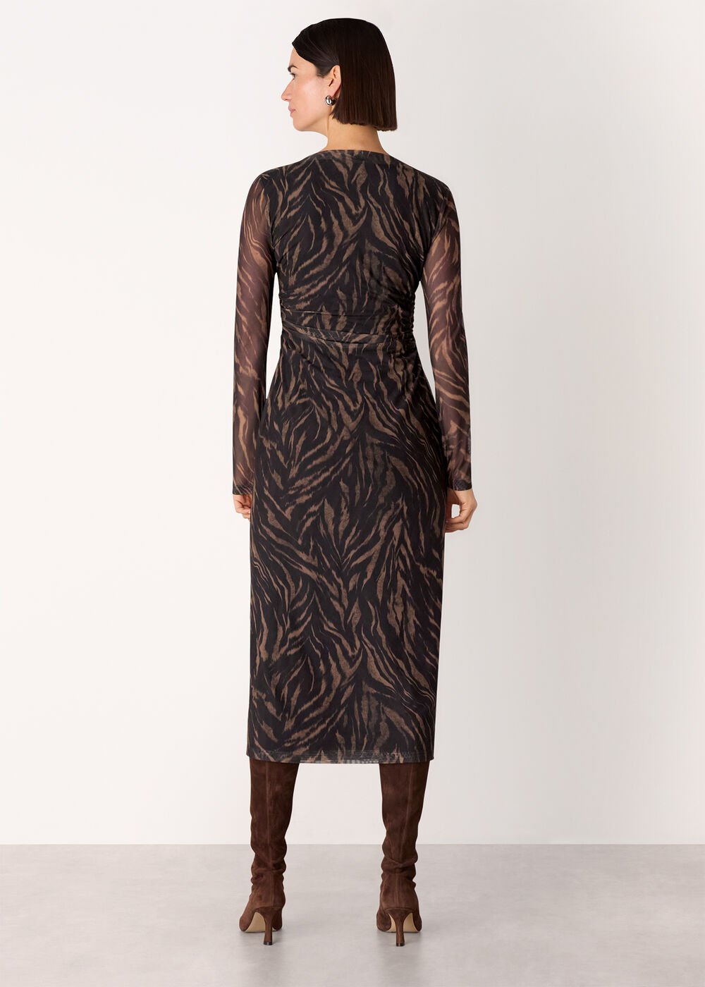Abstract Zebra Mesh Dress