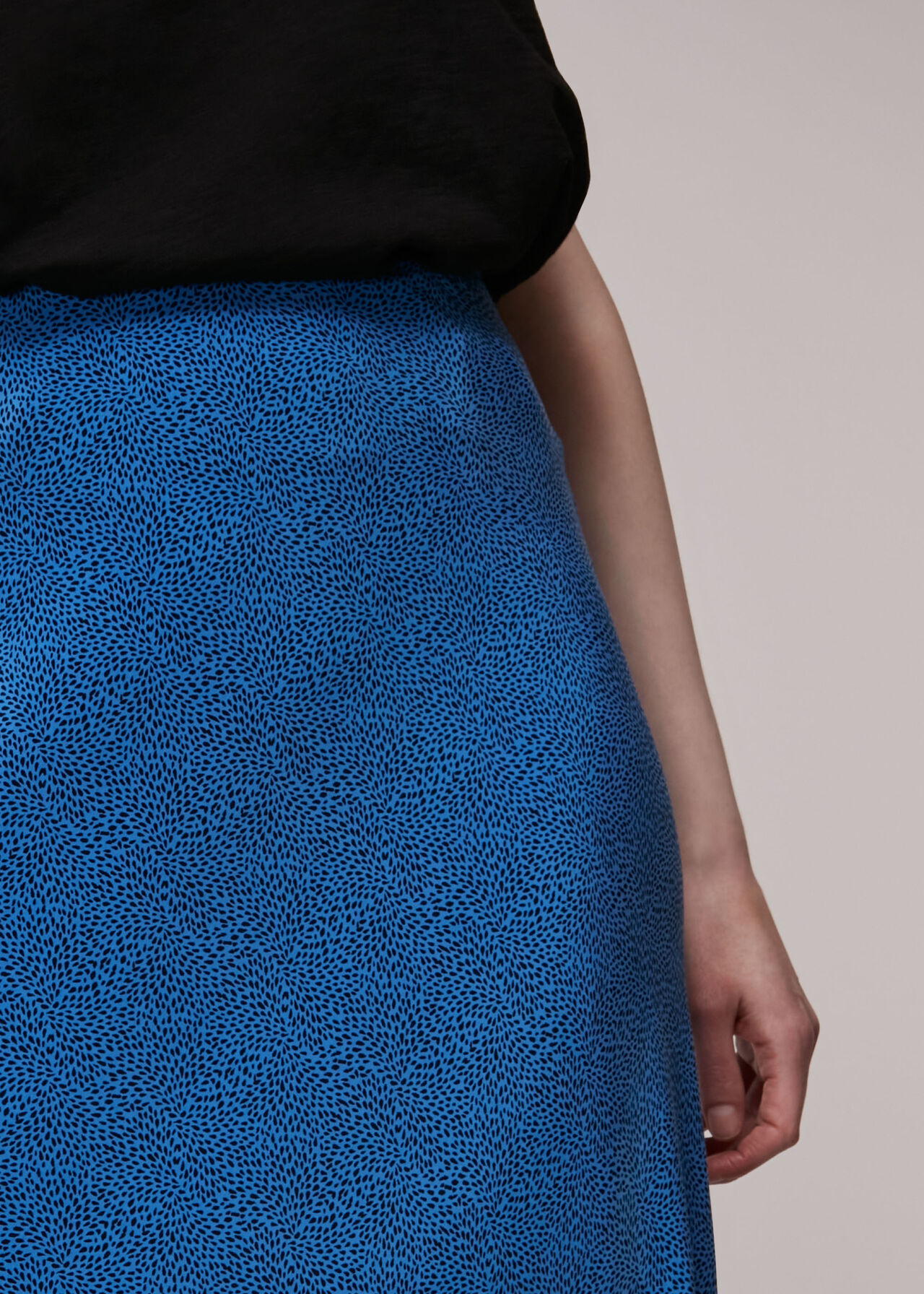 Animal Fleck Print Bias Skirt