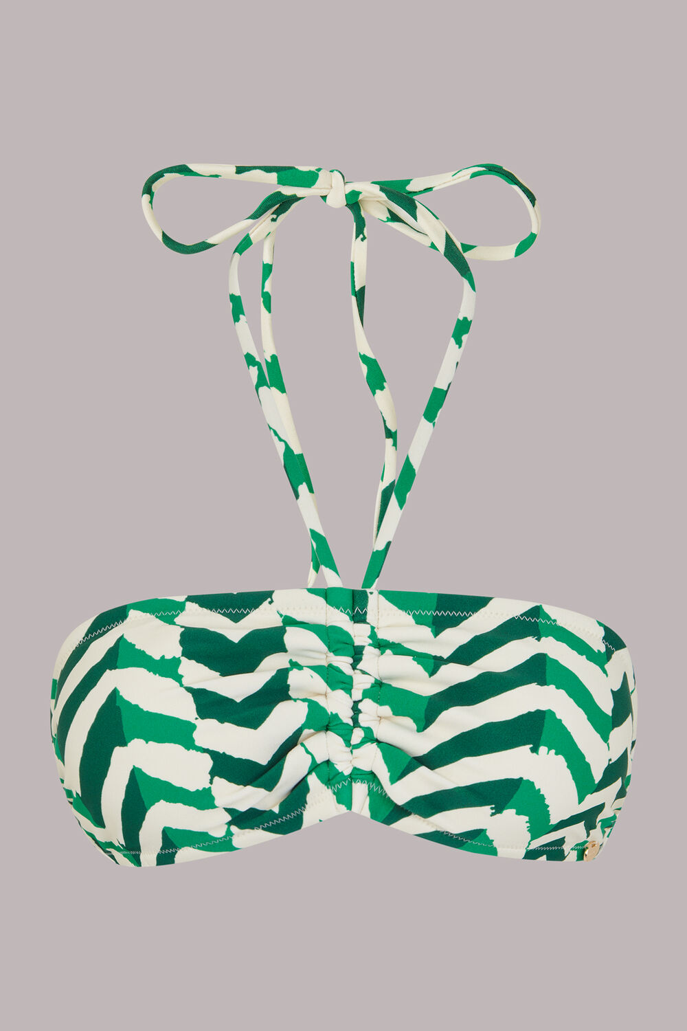 Chevron Ruched Bikini Top