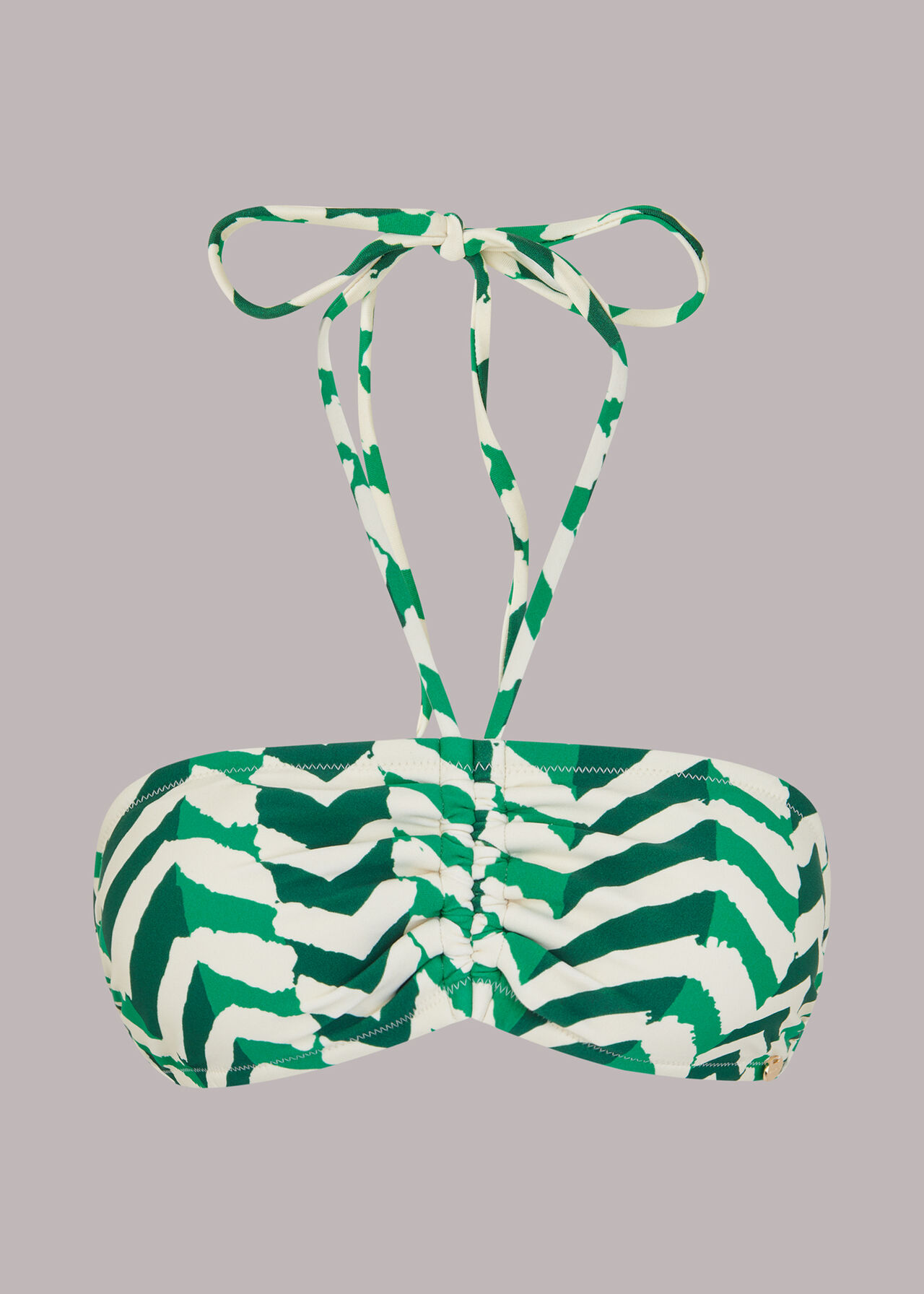 Chevron Ruched Bikini Top