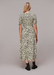 Dalmatian Shirred Midi Dress