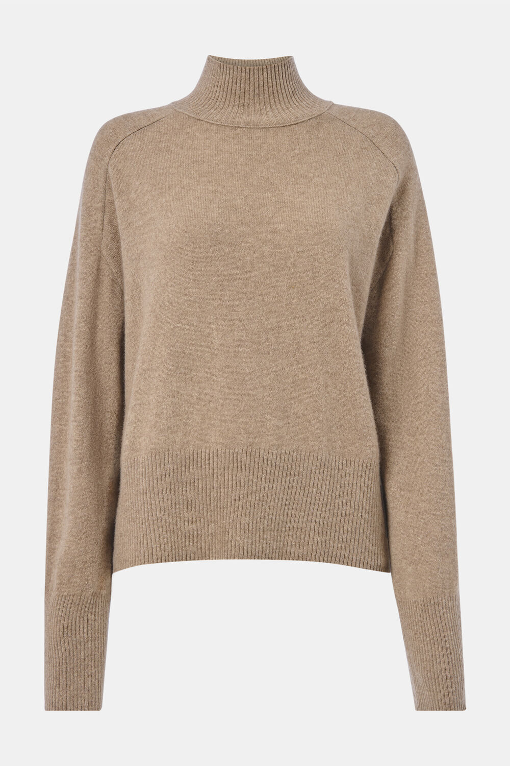 Oatmeal Cashmere Mock Neck