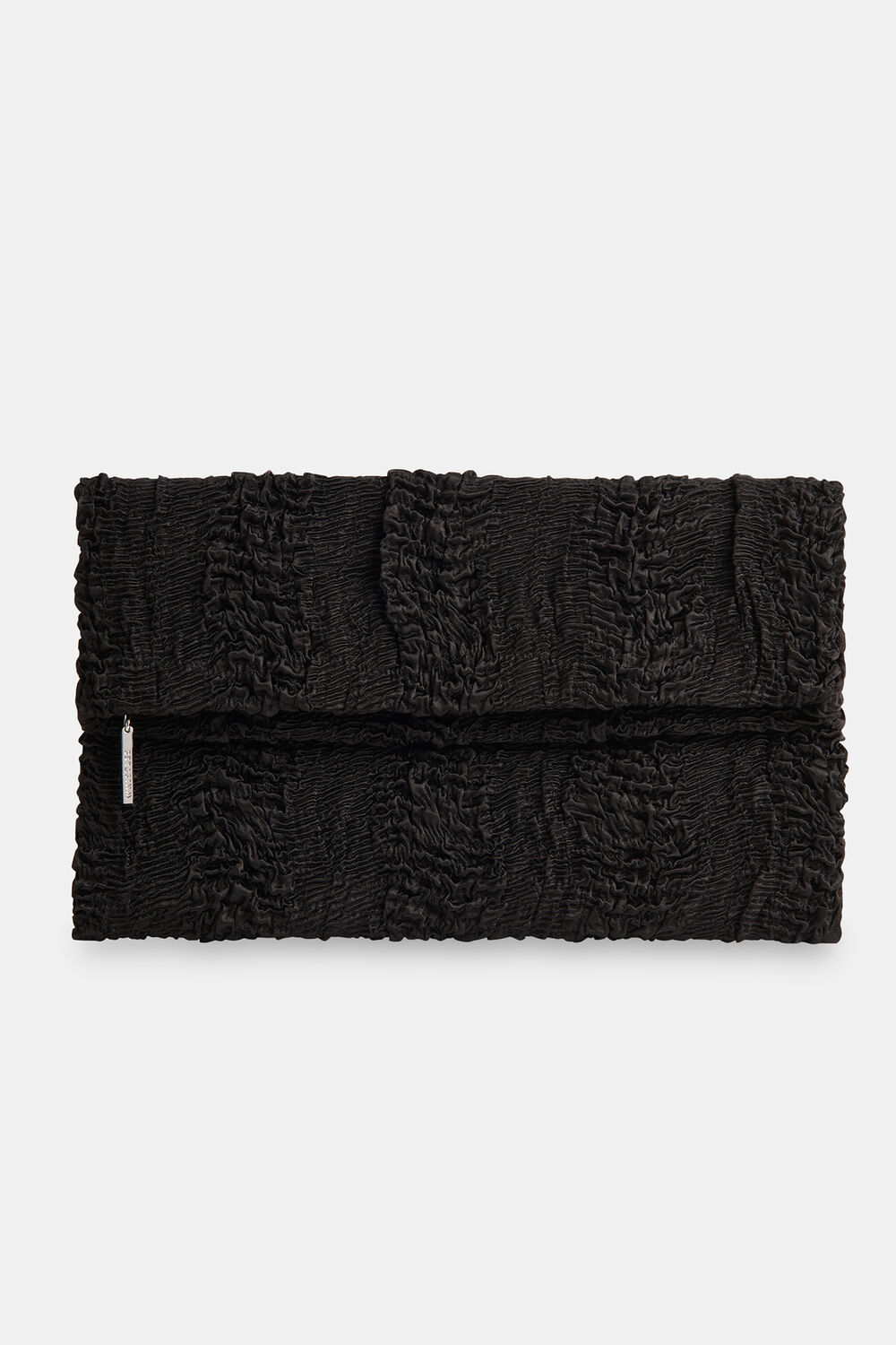 Joy Satin Ruched Zip Clutch