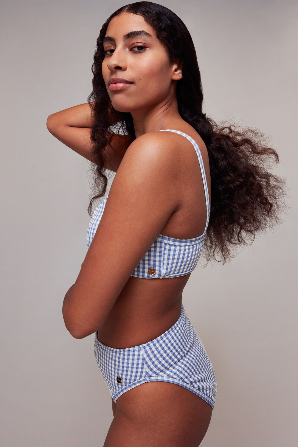 Gingham Texture Bikini Bottom
