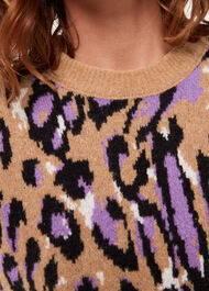 Waving Leopard Jacquard Knit