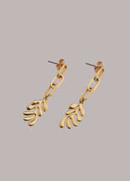 Leaf Chain Drop Earring