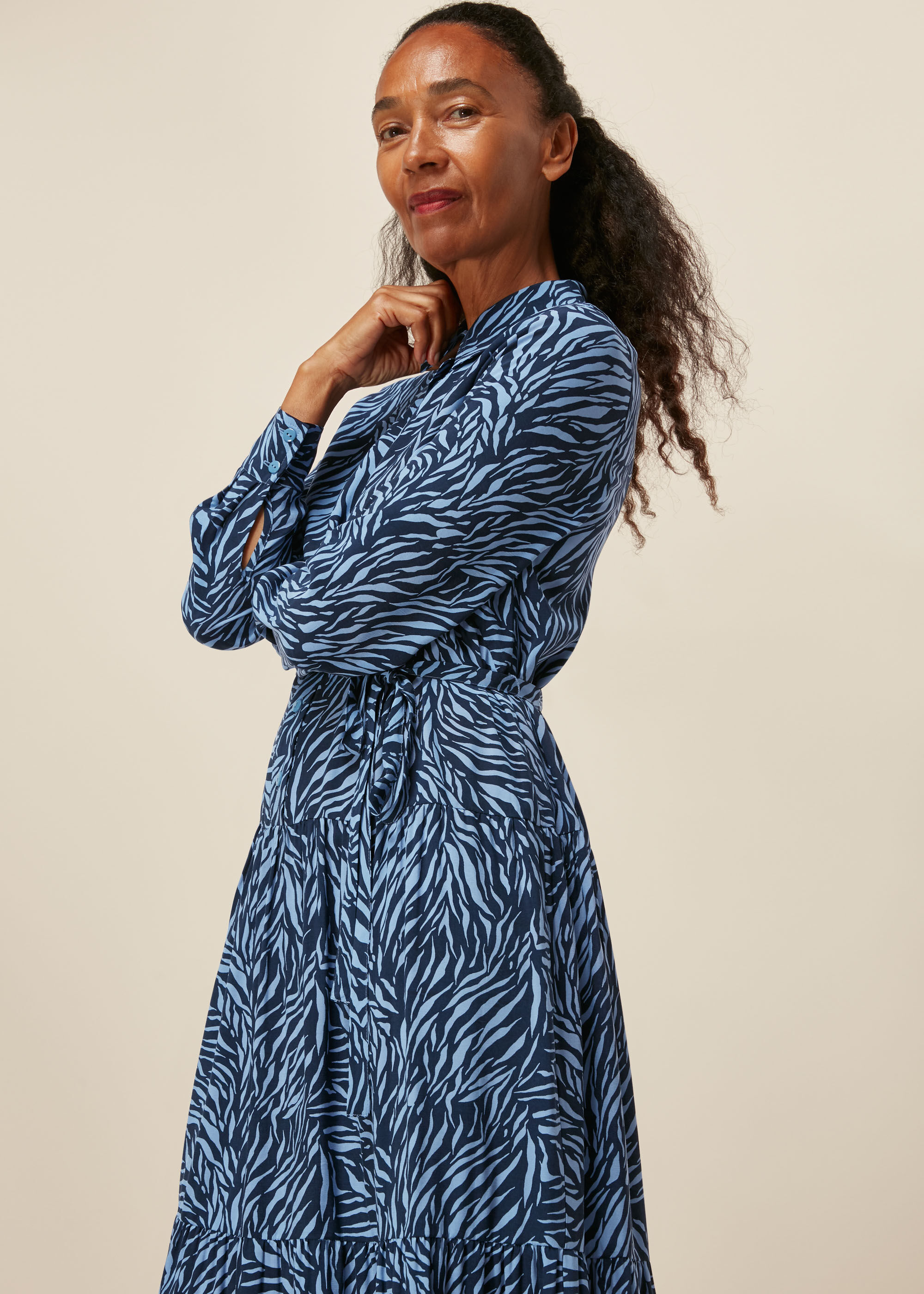 Zebra shirt dress top