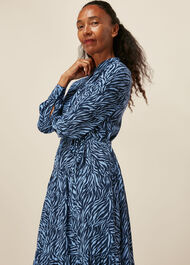 Zebra Print Shirt Dress