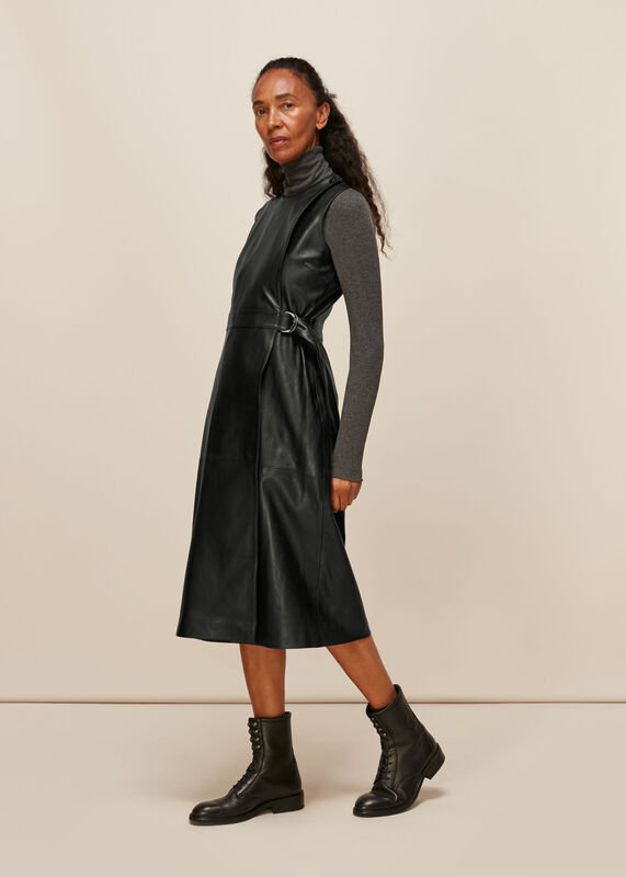 Leather Shift Dress