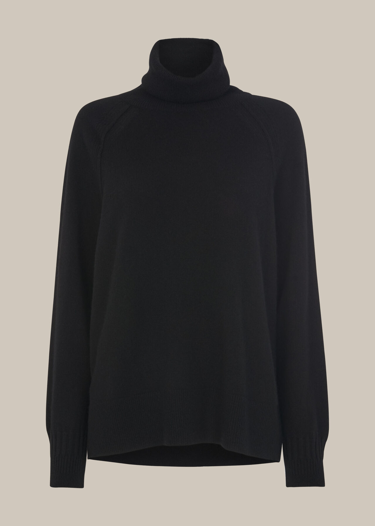 Cashmere Roll Neck Sweater Black