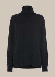 Cashmere Roll Neck Sweater Black