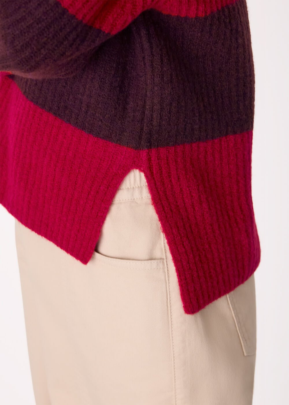 Wool Mix Wide Stripe Knit