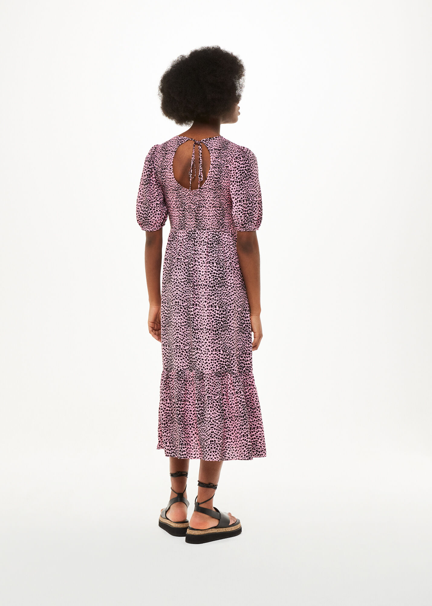 Warehouse pink leopard print dress 2025