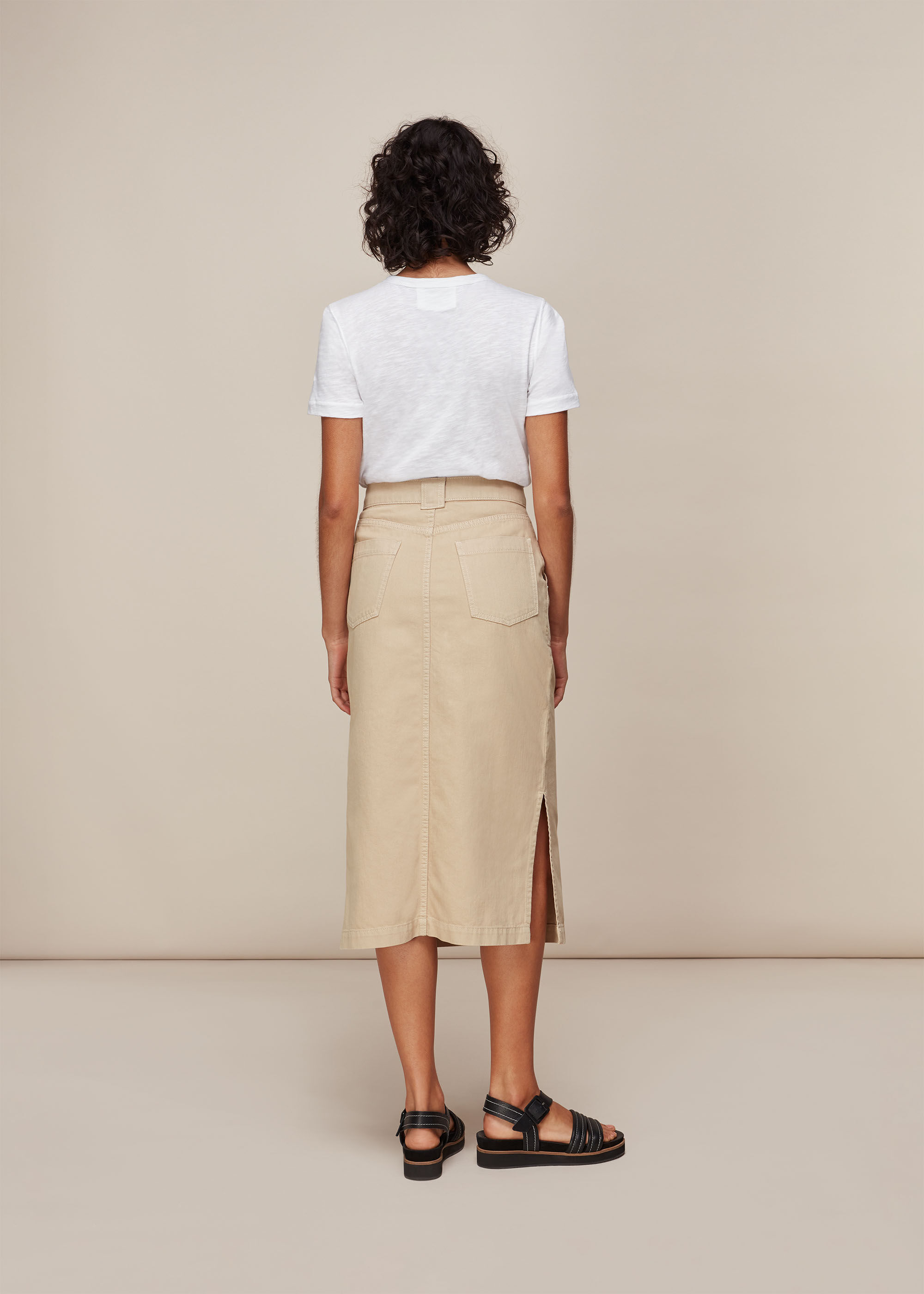 Whistles utility denim skirt discount