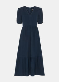 Textured Cotton Midi Dress