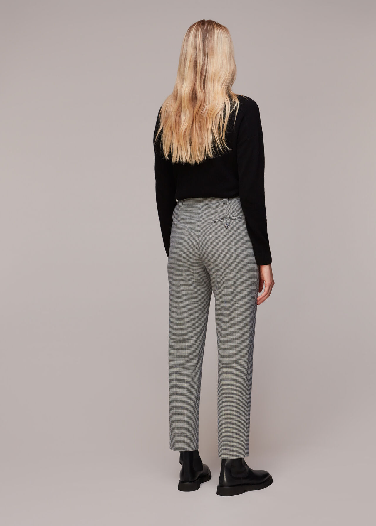 Lucie Check Cigarette Trouser