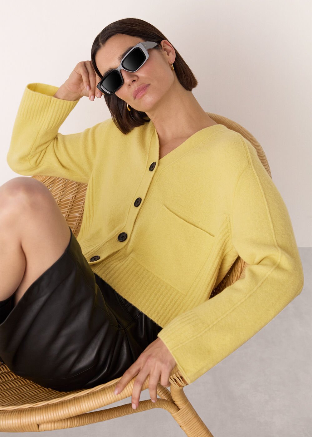 Wool Mix Pocket Cardigan