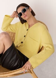 Wool Mix Pocket Cardigan