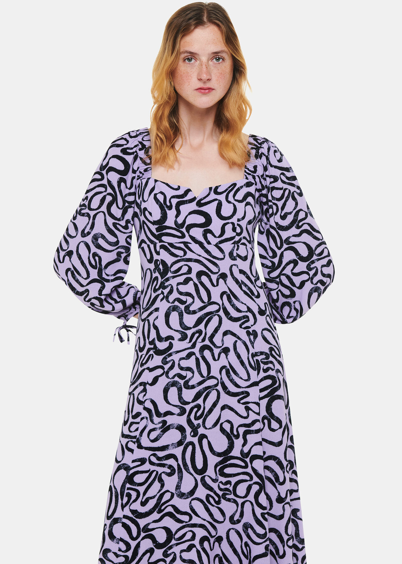 Georgie Ribbon Print Dress