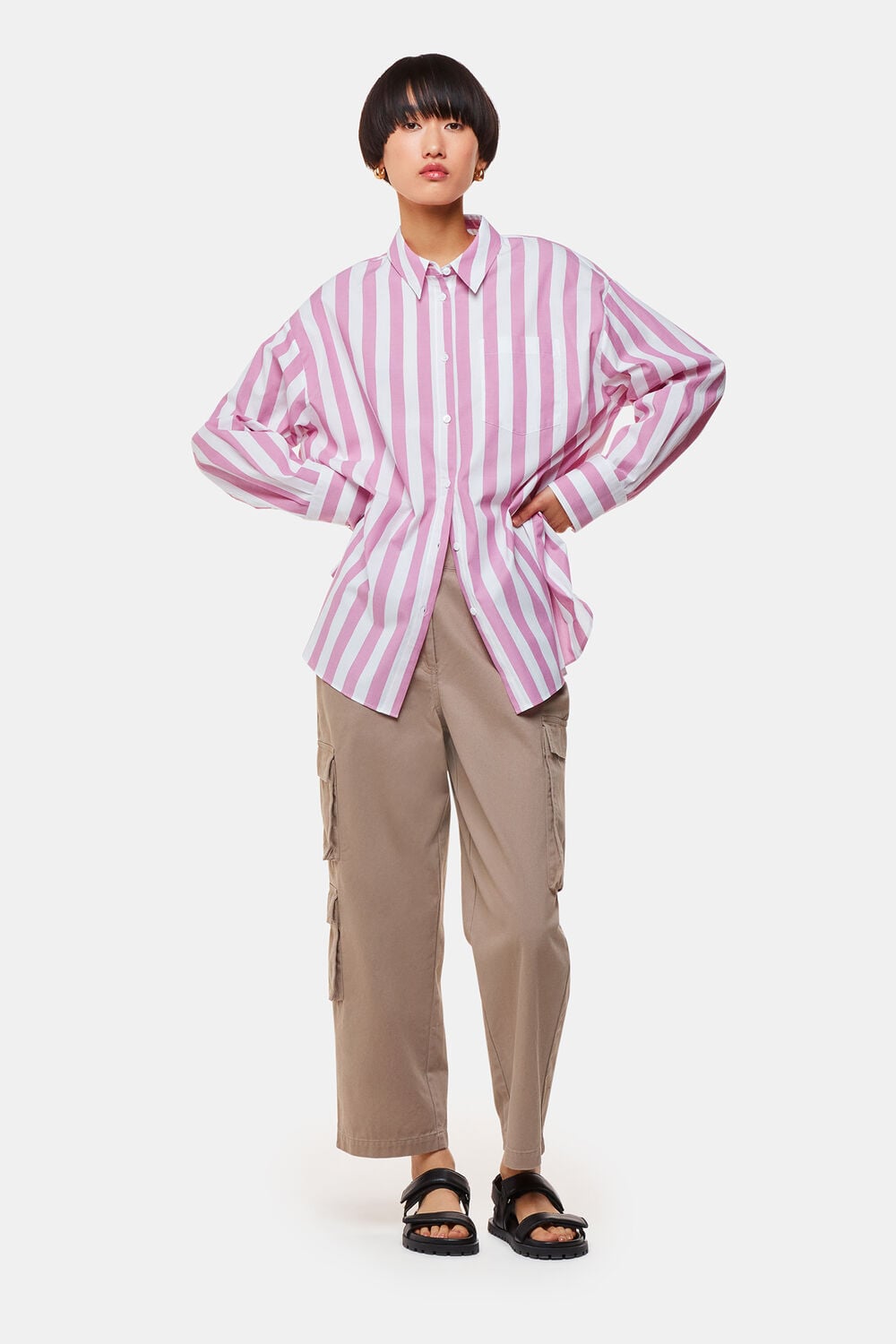 Taupe Phoebe Casual Utility Trouser