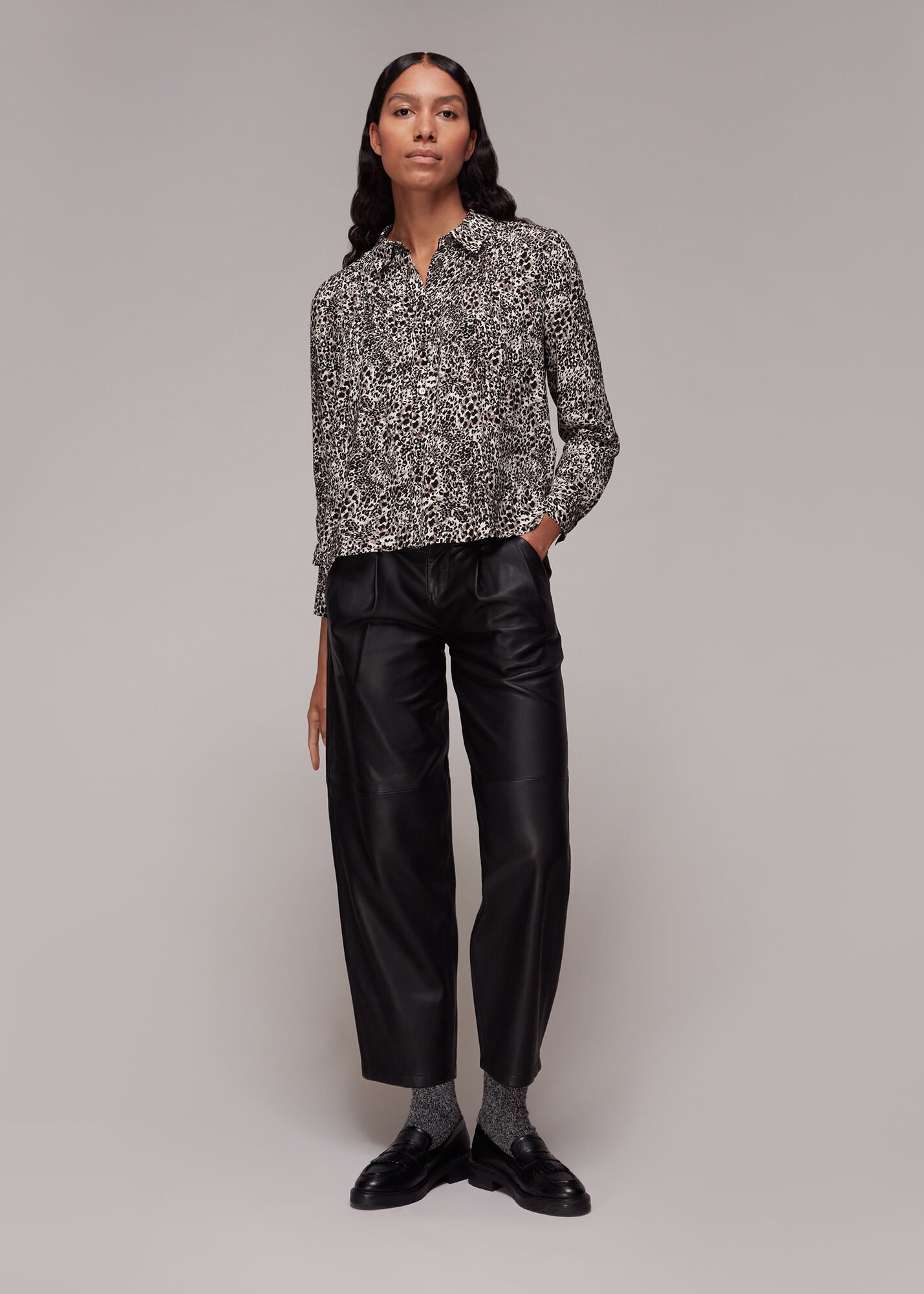ウィッスルズ WHISTLES Micro Animal Print Shirt （Multicolour） Multicolour Micro Animal Print Shirt | WHISTLES | Whistles US |