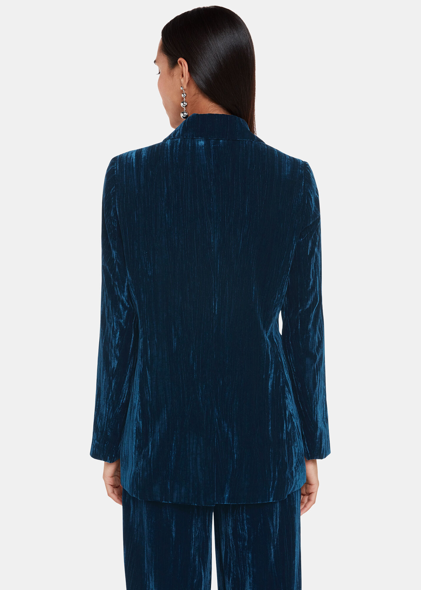 Crushed velvet blazer womens outlet