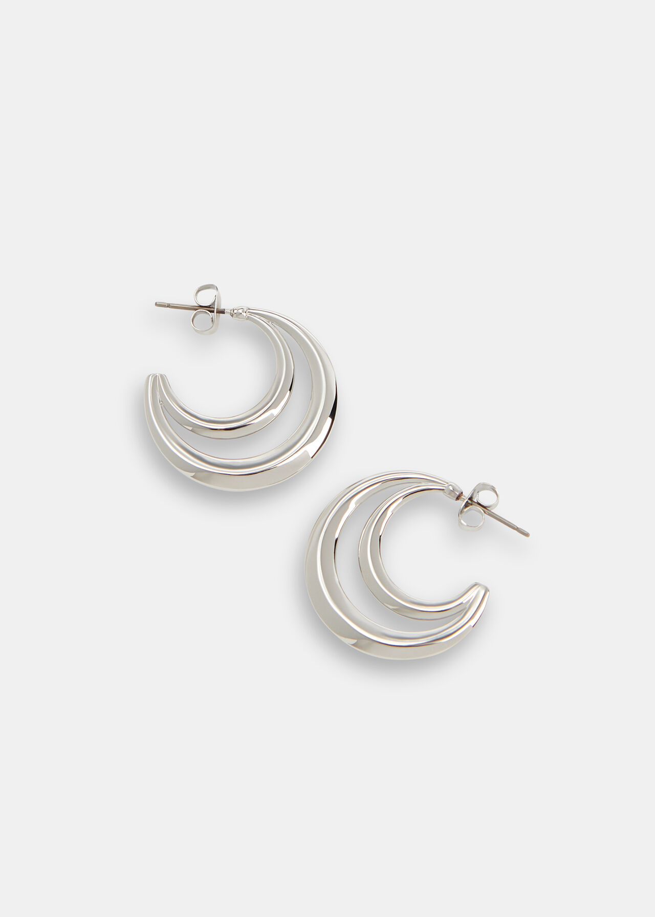 Silver Outline Hoop Earring WHISTLES
