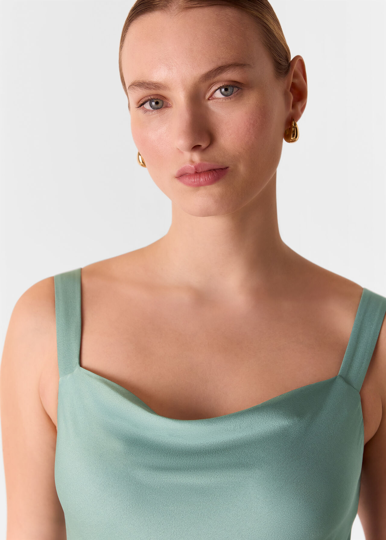Thea Cowl Satin Maxi Dress