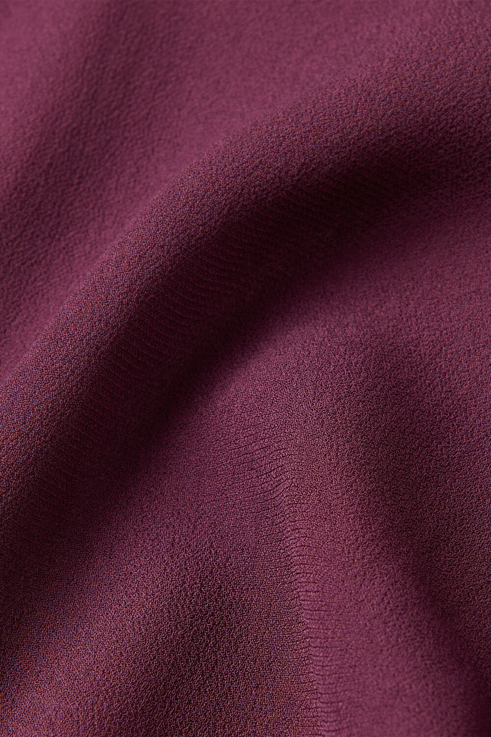 Plum Tie Neck Detail Sheer Blouse