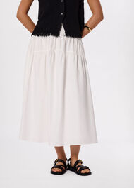 Tier Hem Cotton Skirt