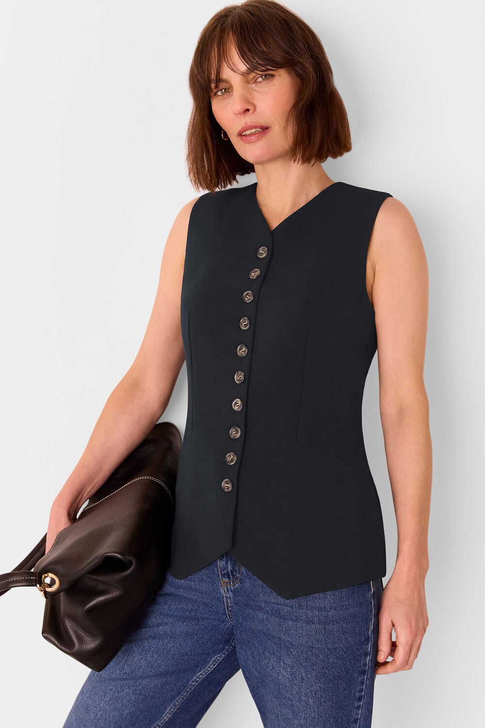 Cora Crepe Waistcoat