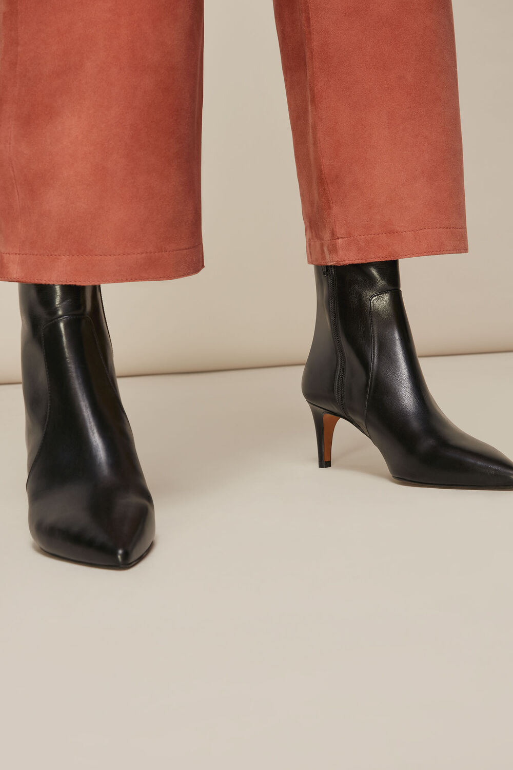 Celia Kitten Heel Boot Black