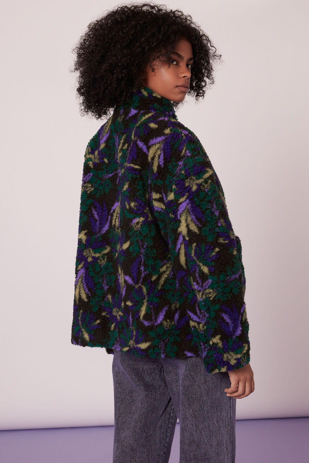 Scaling Blossom Teddy Coat