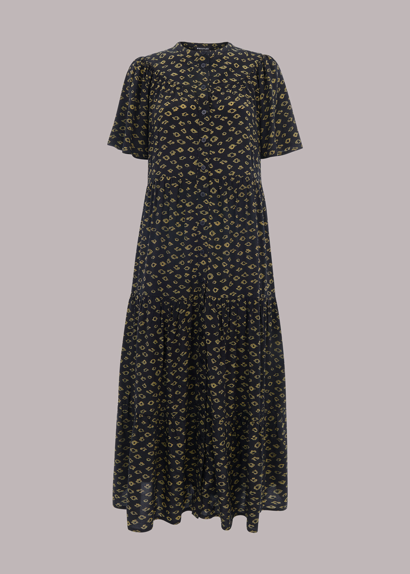 Black/Multi Abstract Gem Trapeze Dress WHISTLES