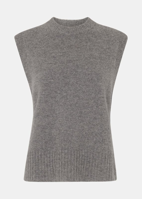Grey Wool Sleeveless Tank