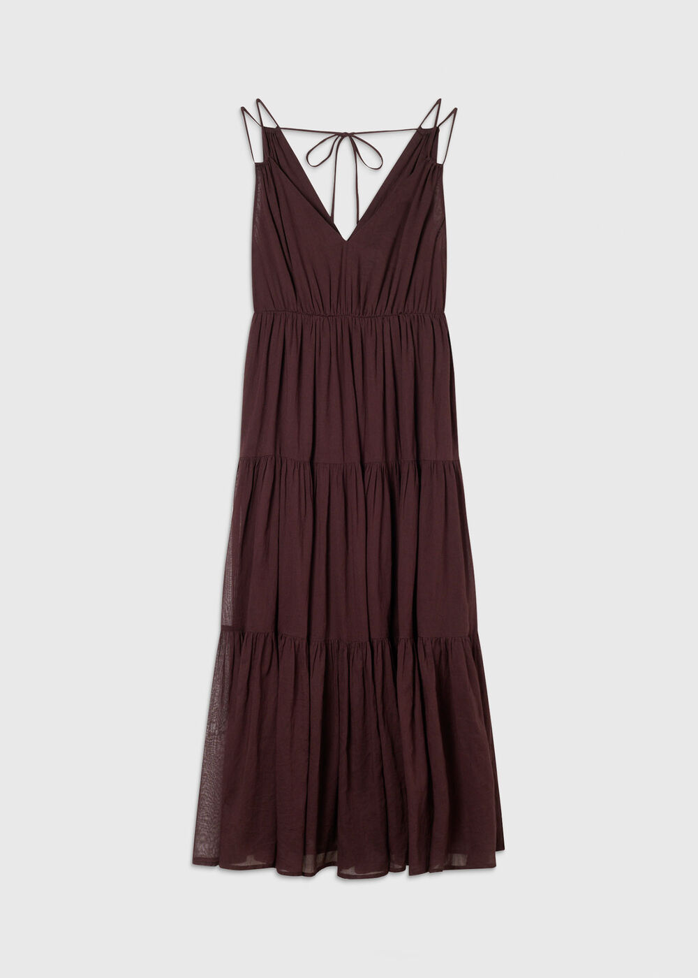 Cotton Maxi V Neck Sundress