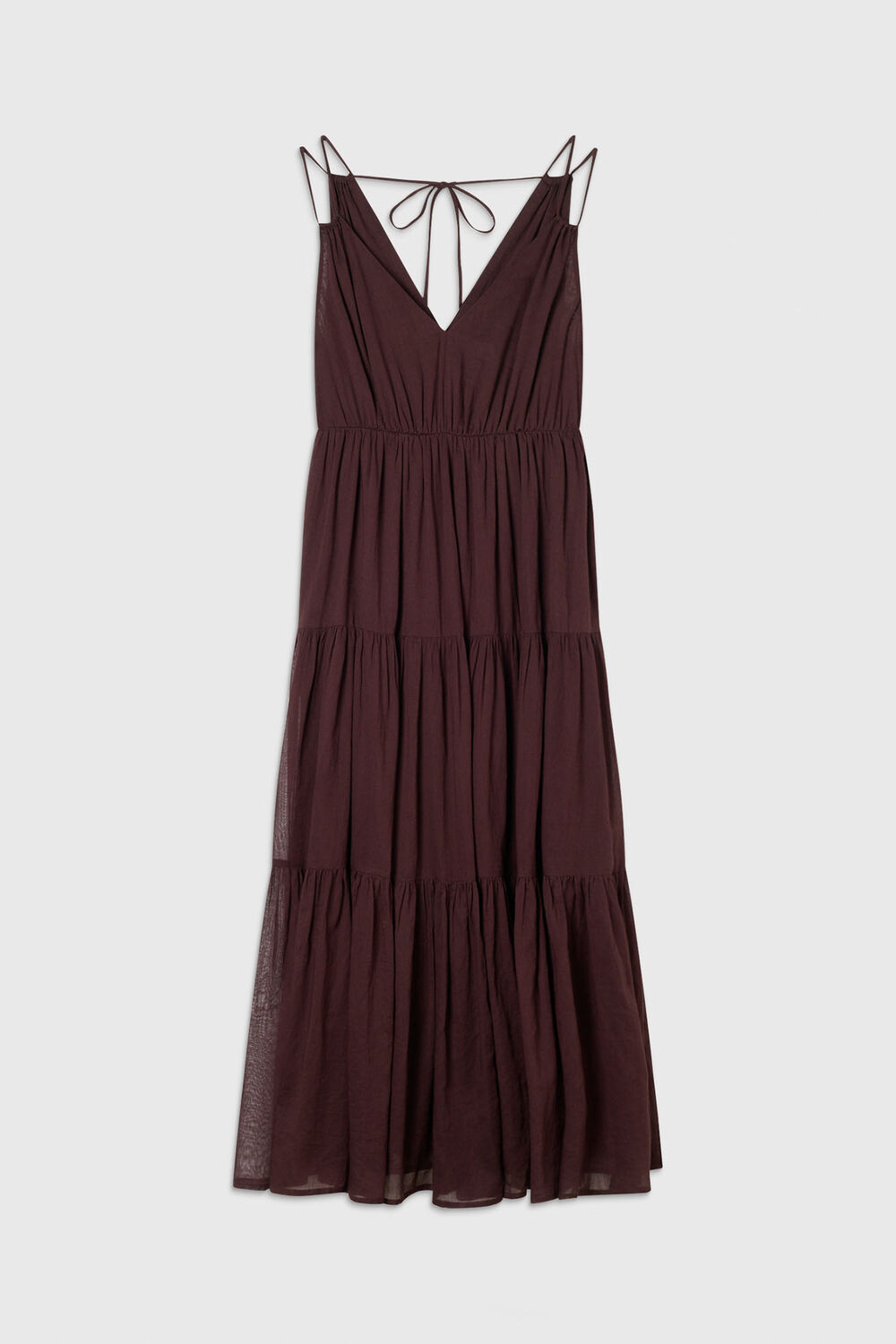 Cotton Maxi V Neck Sundress