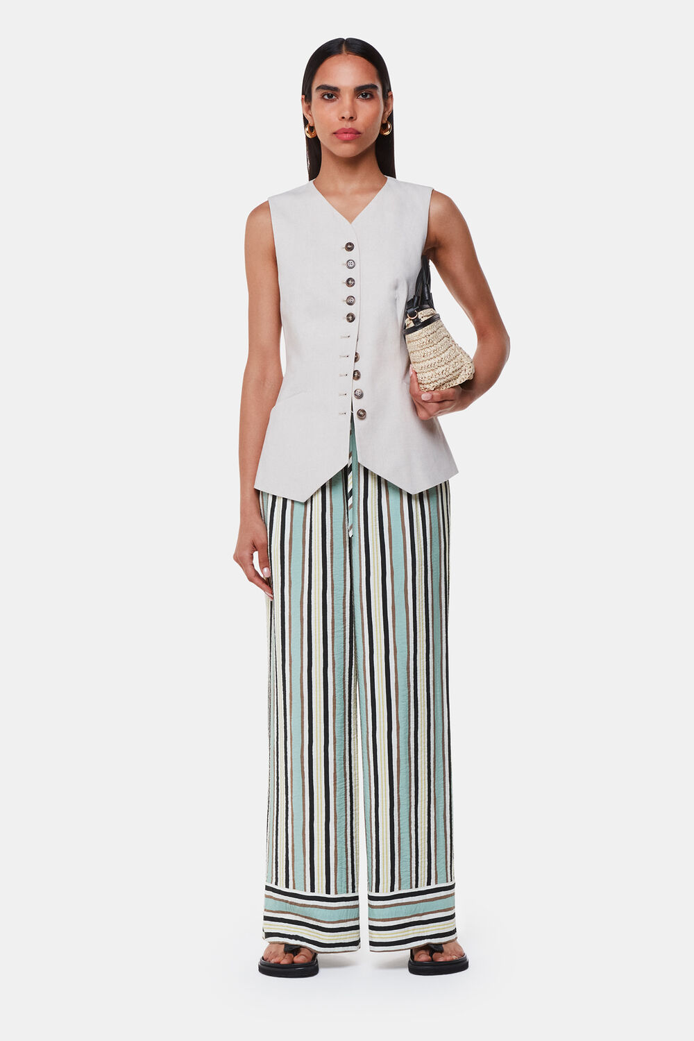 Multicolour Vertical Stripe Nicola Trouser