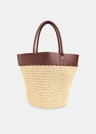 Ruhi Collar Straw Tote