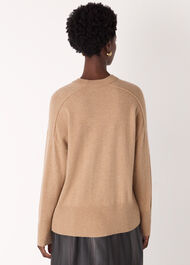 Cashmere Seam Detail Crew Knit