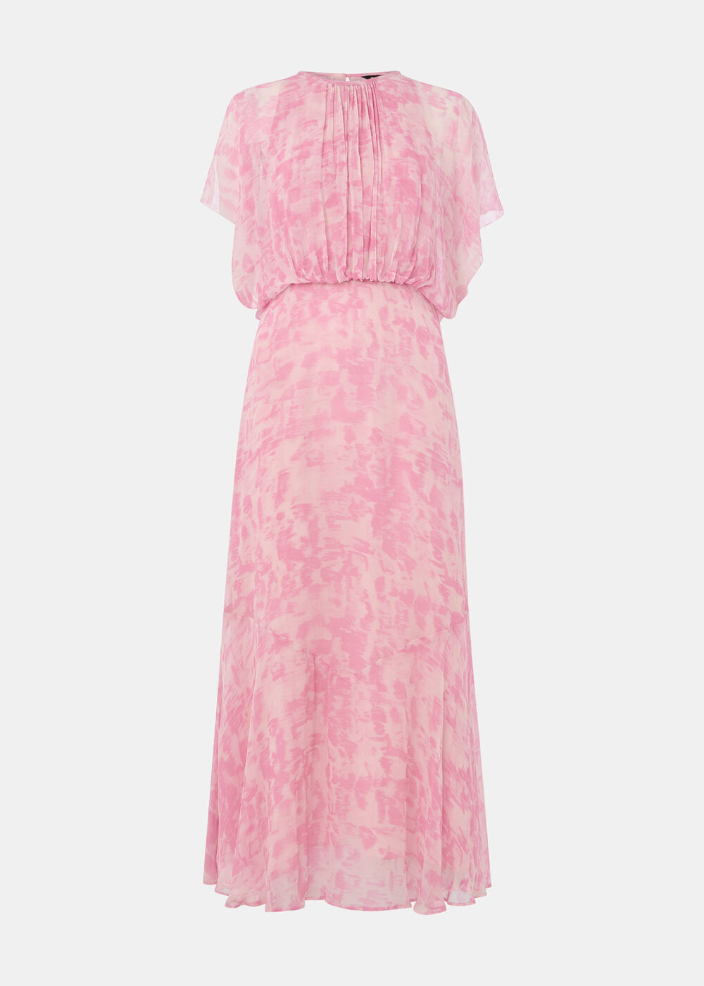 Dashed Brush Marks Midi Dress