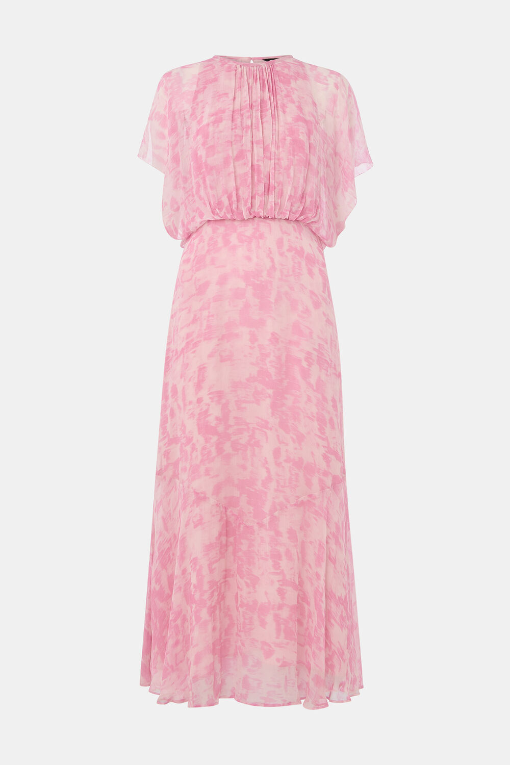 Dashed Brush Marks Midi Dress